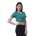 thumbnail image 4 of Moomaya T-shirt Court à Col Rond pour Femmes, Manches Courtes, Été, Coupe Ample, 4 of 7