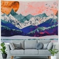 thumbnail image 4 of Creowell  Mountain and Sunset Tapestry Wall Hanging Forest Trees Tapestry Wave Art Tapestry Nature Landscape Home Decor for Room  Painting, 4 of 6