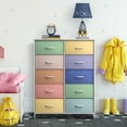 thumbnail image 5 of Sorbus Dresser with 10 Drawers - Storage Unit Organizer Chest for Clothes - Bedroom, Kids Room, Nursery, & Closet - Steel Frame, Wood Top, and Easy Pull Fabric Bins, 5 of 6