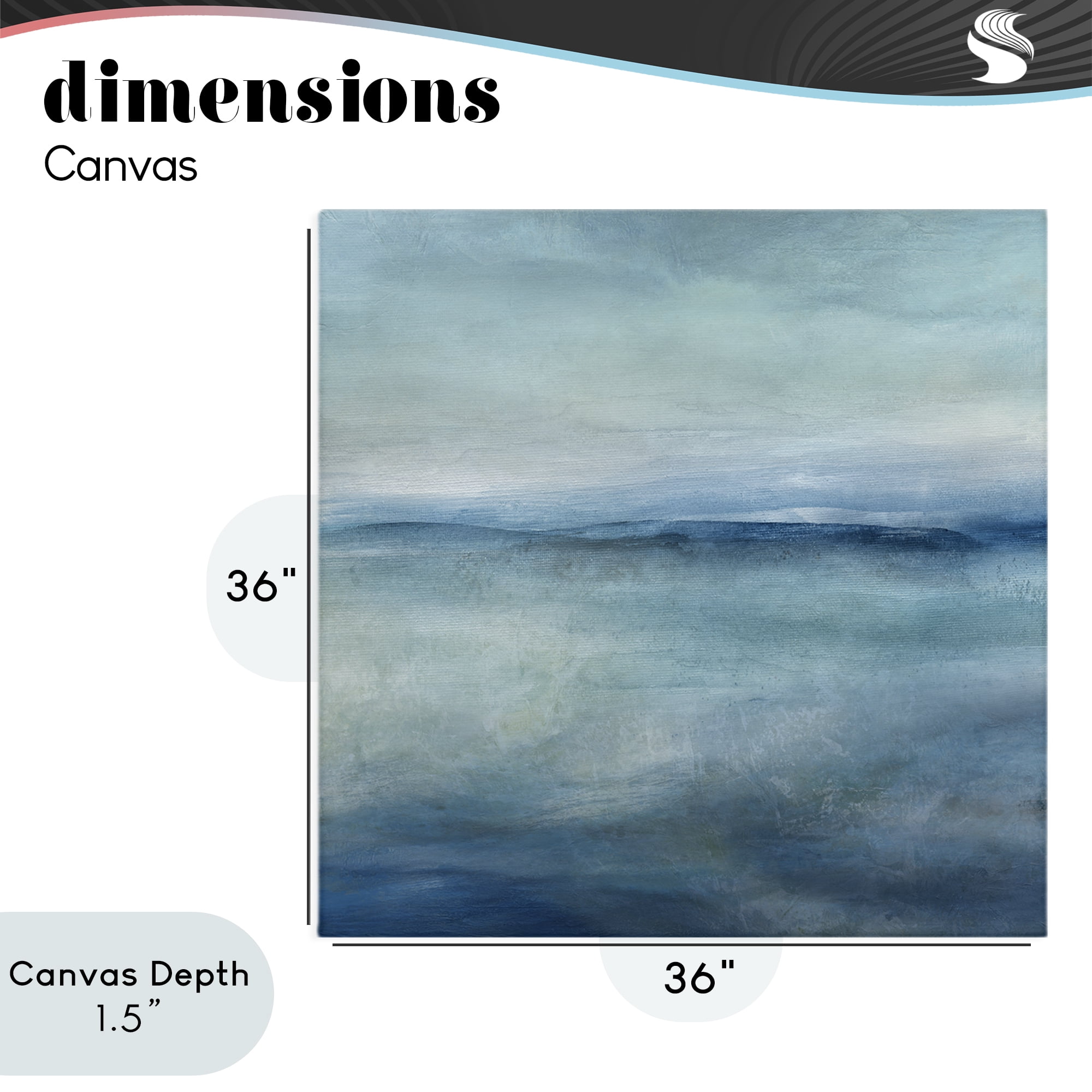 Stupell Industries Misty Blue Coastal Horizon Canvas Wall Art, design by Carol Robinson