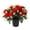 Red, variant on LGCASL Purple Memorial Flowers Artificial Patriotic Flower Silk Bouquet for Memorial 4Th of July Independence Day Centerpiece Table Home Decor Cemetery Grave Decorations