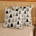 thumbnail image 4 of Christmas Pillow Covers 18x18 Inch 2 Pcs Black Christmas Tree Decor Throw Pillows Geometric Winter Xmas Holiday Outdoor Farmhouse Decoration Pillowcase Linen Cushion Cover for Couch Sofa Bed, 4 of 6