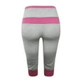 thumbnail image 3 of Olyvenn Women's Summer High Waist Full Length Long Pants ed Solid Color Capris Color Matching Slim Fitting Yoga Gym Pants Female Fashion Gray 4, 3 of 4