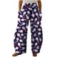 thumbnail image 2 of Puntoco Pantalones sueltos casuales vintage con estampado navideño para mujer Pantalones de pierna ancha casuales Pantalones Puntoco Puntoco-7403, 2 of 5
