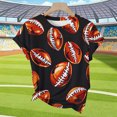 thumbnail image 4 of T-Shirt pour Femmes Décontracté à Manches Courtes, Col Rond, avec Imprimé de Football en Mélange de Polyester et d'Élasthanne pour le Quotidien et les Fêtes, 4 of 9
