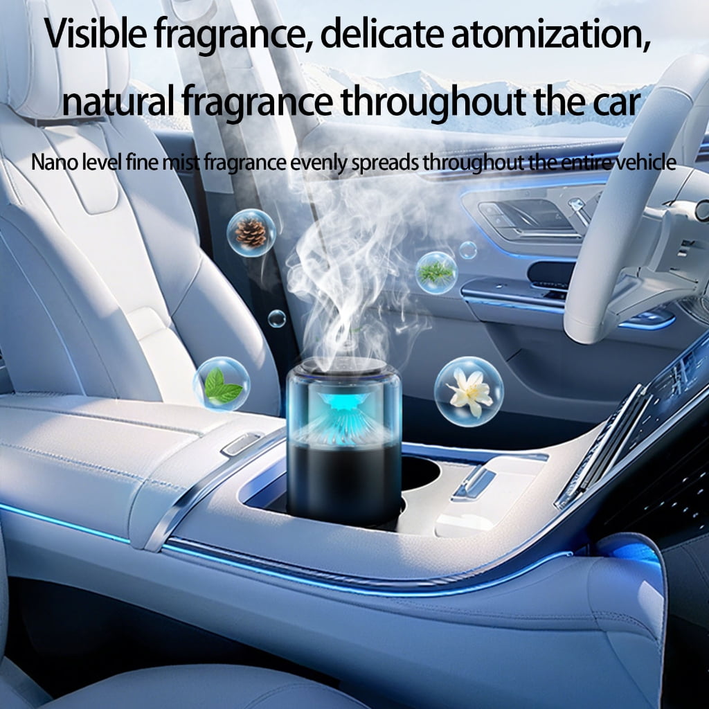 Automatic Car Air Freshener Diffuser with Ambience Light, Long Lasting Scent