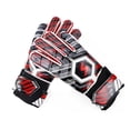 thumbnail image 1 of Gants de Gardien de Football Rouges Taille 9 pour Enfants et Adultes - Paume en Latex de Qualité Supérieure pour Prise Antidérapante, Bouts des Doigts en Nylon Respirants, Protection Rembourrée, Fermeture de Poignet Ajustable, Construction Durable en PU et Nylon -, 1 of 4