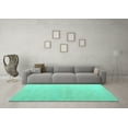 thumbnail image 3 of Ahgly Company Indoor Rectangle Solid Turquoise Blue Modern Area Rugs, 7' x 10', 3 of 4