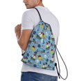 thumbnail image 3 of Kdxio Pirate Marine Animals Print Drawstring Backpack Bag,Waterproof Draw String Back Sack, Gym Drawstring Bags Swim Bag For Unisex, 3 of 9