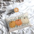 thumbnail image 3 of Fall Pumpkin Throw Pillow Covers 12x20 Inch Set of 2, Orange Pumpkins Decoration Throw Pillow Covers Eucalyptus Leaves Thanksgiving Outdoor Cushion Cover for Sofa Couch Farmhouse Room Bed Decor, 3 of 6
