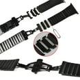 thumbnail image 6 of Stainless Steel strap for Apple Watch band 44mm 40mm iWatch band 42mm/38mm Butterfly Metal Bracelet Apple watch serie 5 4 7 se 6 - black, 6 of 9