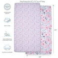 thumbnail image 2 of Bedtime Originals Floral Pink/Gray 2-Pack Fitted Crib/Toddler Sheet Set- Flower, 2 of 9