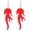 Long Fire, variant on Heart Flame Fire Earrings for Women Personalized 70s 80s Lightweight Acrylic Hollow Love Heart Dangle Drop Statement Earrings Halloween Party Accessories Jewelry