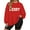 Red, variant on MOUSYA Women Plus Size Merry Sweatshirt Women Christmas Glitter Patch Merry Shirt Merry Letter Print Long Sleeve Oversized Pullover Tops,2X