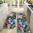 thumbnail image 4 of Kitchen Rugs Sets Of 2,Pioneer Flower Floral Print Pattern Anti Fatigue Kitchen Mat Rugs Non Slip Washable,Decorative Kitchen Floor Mats for Kitchen,Sink,Laundry,17"X47", 4 of 5