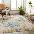 thumbnail image 6 of BoutiqueRugs Zellwood Contemporary Area Rug - Gray, Peach, Fuchsia - 7'10" x 10', 6 of 8