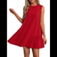 thumbnail image 1 of Vestido Tipo Chaleco Sin Mangas con Cuello Redondo en Color Liso, Rojo, Talla L, 1 of 6