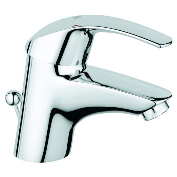 Grohe America 32 642 001 Eurosmart Single Hole 1-Handle Low-Arc Bathroom Faucet in Chrome