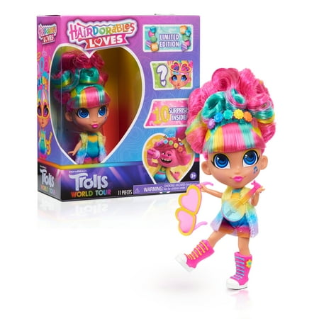 Hairdorables Loves Trolls World Tour, Kids Toys for Ages 3 Up, Gifts and Presents