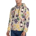 thumbnail image 2 of Hoodies for Men - Glasses Of Red Wine Long Sleeve Comfrt Men'S Fashion Hoodies & Sweatshirts, Sweatshirts for Men Hoodies Pullover Clothing Clothes with Pouch, 2 of 7