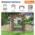 thumbnail image 4 of Home Wooden Arbor Trellis 85 in Wooden Garden Arbor,Solid Fir Wood Trellis for Plant Climbing,Wedding Ceremony Decoration Pergola for Garden Backyard,Lawn, 4 of 6