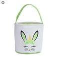 thumbnail image 2 of Cheers US 2022 Easter Bunny Basket Bags Large Easter Canvas Tote Bags Bunny Ears Bags Spring Egg Hunts Bags for Easter Kids Eggs Candy Hunting Carrying Daily Usage, 2 of 2