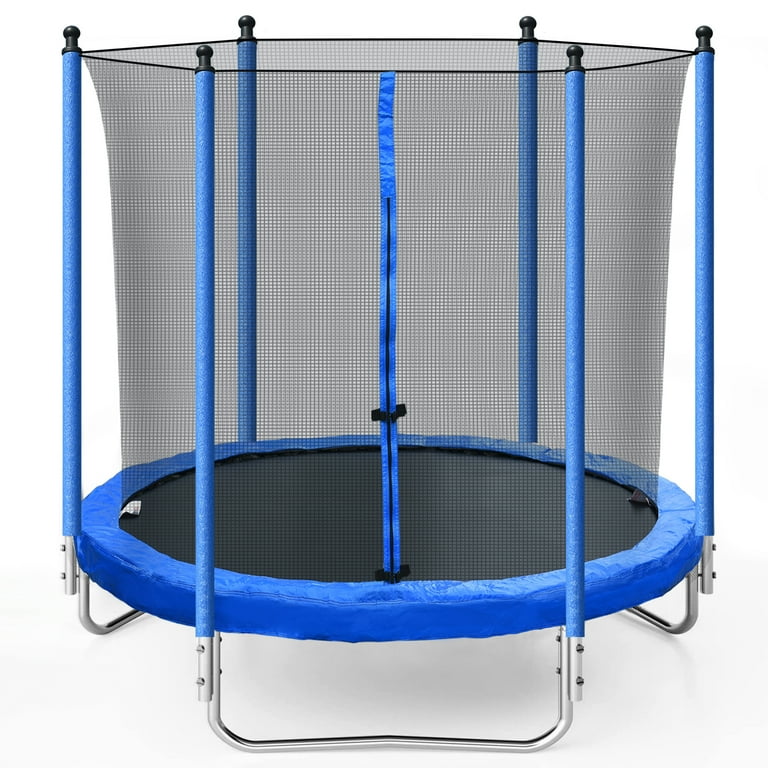 8FT Trampoline Complete with Safety Enclosure Net Heavy Duty Jumping Mat Walmart