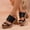 Black, variant on Slide Sandals Women Adjustable Buckle Flatform Block Heel Slip On Open Toe Casual Summer Dress Walking Shoes