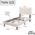 thumbnail image 6 of Alazyhome Modern Wood Grain Twin Beige, 6 of 6