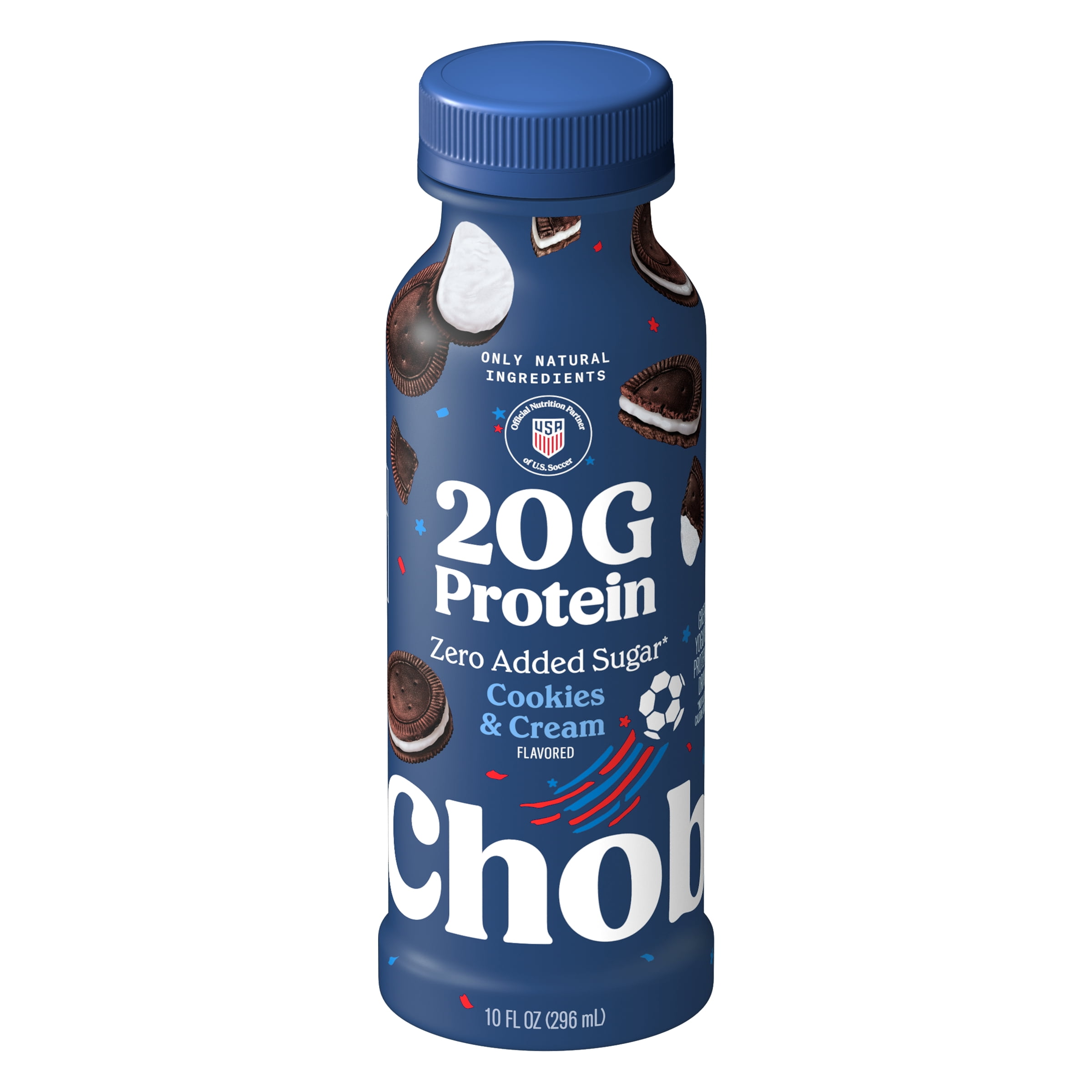 Chobani 20G Protein Low-Fat Greek Yogurt Drink Cookies and Cream 10 fl oz Bottle