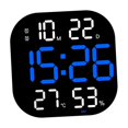 thumbnail image 4 of maskred Digital Wall Clock Temp Date Week Adjustable Display Large Screen Brightness Blue 28 x 28 x 3cm, 4 of 6