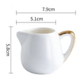 thumbnail image 2 of Creative Coffee Milk Jug With Gold Rim Handle Home Ceramic Gravy Boat Sauce Pot, 2 of 6