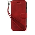 thumbnail image 7 of for iPhone 7/8/iPhone SE 2nd 2020 Wallet Case with Card Holder Slots,Kickstand Phone Cover Premium Leather Magnetic Closure Slim Flip Shockproof Wrist Strap Case for iPhone 7 4.7",Wine Red, 7 of 7