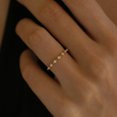 thumbnail image 2 of Thin Floating Eternity Band Gold over 925 Sterling Silver women ring, 2 of 5