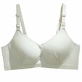 thumbnail image 3 of Sentmoon Woman Bra Plus Size Sports Bra Wireless Lace Panel Bra Breathable Soft Stretch Seamless Comfort Lift Support Adjustable Straps Solid Color Lightweight Everyday Bra for Daily Wear and Lounge, 3 of 6