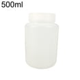 thumbnail image 2 of opvise 500ml Plastic Laboratory Bottle Chemical Lid Transparent Empty Storage Container White, 2 of 6