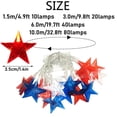 thumbnail image 3 of 4th of July Independence Day 250th Anniversary USB Star String Lights, 19.7ft 40 LED Red White and Blue Patriotic Decor for Home Party 250th Anniversary E#087 C, 3 of 8