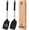 Black, variant on Pack of 2 Silicone Solid Turner, Non Stick Slotted Kitchen Spatulas, High Heat Resistant BPA Free Cooking Utensils, Ideal Cookware for Fish, Eggs, Pancakes (ORANGE)