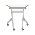 thumbnail image 5 of Pemberly Row Transitional Metal Mobile Trapezoid Desk in White Finish, 5 of 5