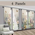 thumbnail image 4 of WNOOHIY 4 Panels Spring Colorful Garden Theme Butterfly Floral Pattern Light-filtering Curtains for Living Room, Bedroom, Outdoor Decoration, 4 of 6