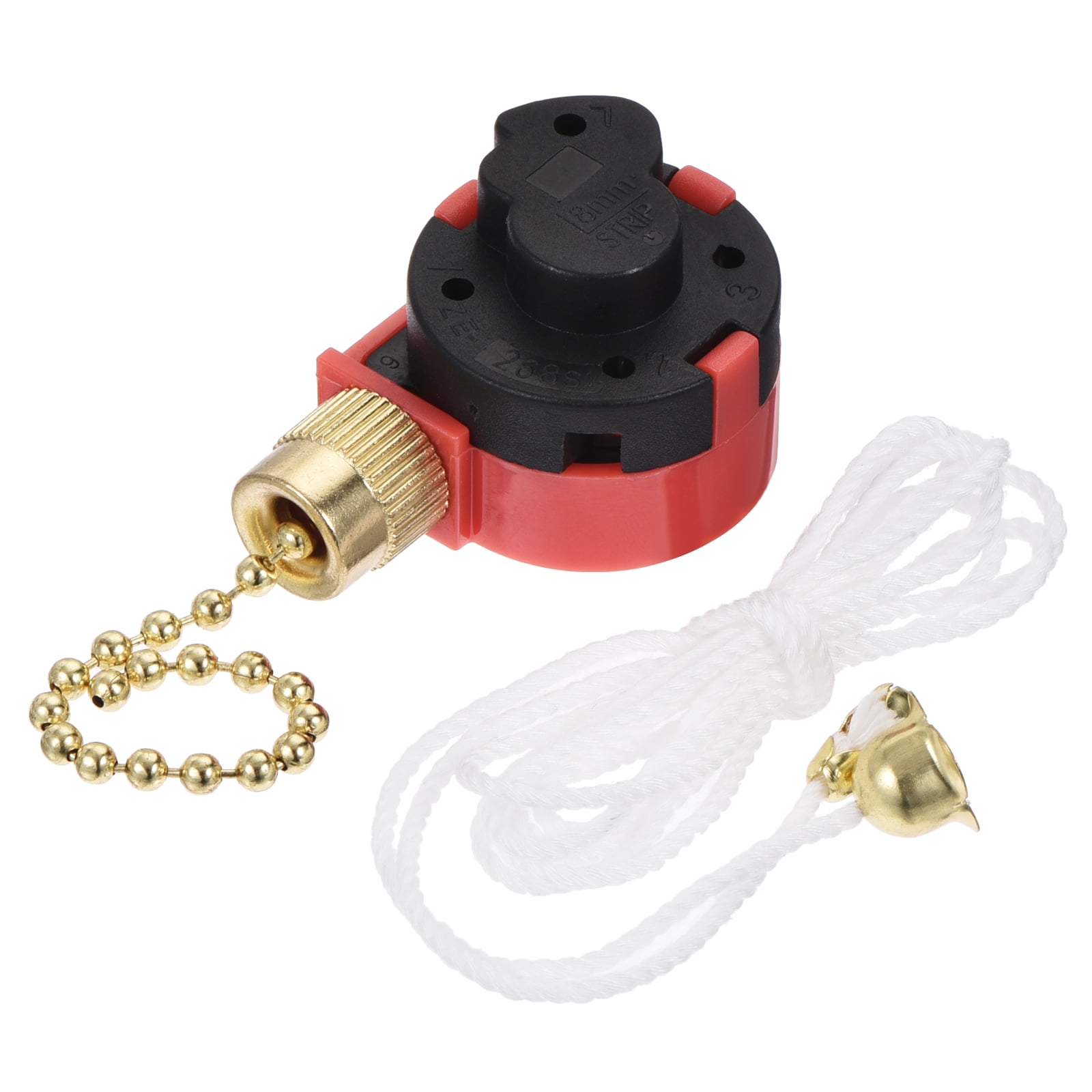 Uxcell Pull Chain Switch 3 Speed 4 Wire with String for Ceiling Fan