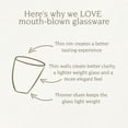 thumbnail image 3 of over&back 16oz Traditional Glassware - Set of 4 Classic Stemless Drinking Glasses for Parties, Get-togethers, and More - Mouth-Blown - Wine Cups for Kitchen and Dining Room - Clear, 3 of 9