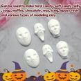 thumbnail image 2 of 2 Pcs Halloween Chocolate Mold Pink Silicone Molds Halloween Theme Food Grade Chocolate Candy Moulds 3D Skull Scary Movie Characters Designs Homemade Prank Chocolate Mold for Halloween Party Decor, 2 of 5