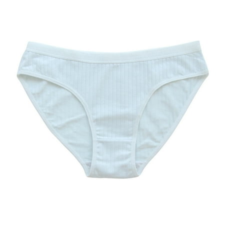 Scyoekwg Women s Cotton Underwear Low Waisted Underwear Ladies Underpants Hipster Panties Solid Color Stretchy Comfort Knickers Underpants(Light Blue M)