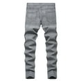 thumbnail image 2 of Keevoom Boys Dress Pants School Uniform Plaid Chino Skinny Fit Stretch Fashion Pants, 2 of 5