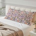 thumbnail image 4 of Watercolor Floral Body Pillow Covers 20"x60", Spring Flowers Plants Modern Rustic Soft Brushed Microfiber Breathable Throw Pillow Covers, Pillowcase with Zipper for Couch Sofa Bedroom Living Room, 4 of 9