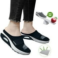 thumbnail image 5 of Slippers for Women,Summer Fashion Solid Color Large Mesh Bag Toe Slippers Comfortable Non Beach Slippers,Womens Slippers,Dark Blue,6.5, 5 of 5
