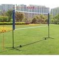 thumbnail image 2 of Portable Large Volleyball Badminton Tennis Net with Carrying Bag Stand/Frame 14FT, 2 of 7