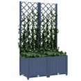 thumbnail image 4 of Jardinera con enrejado VidaXL PP gris oscuro 80x40x135 cm, 4 of 9