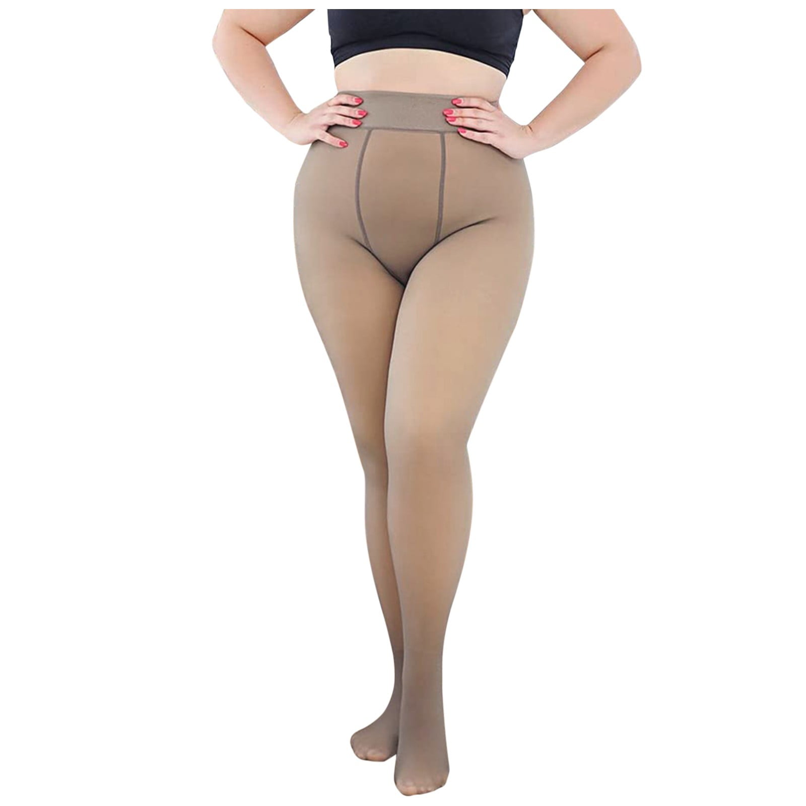 Calzitaly High Waist Tights Control Top Shaping Nylons, 20 Denier Pantyhose  (L, SOLEIL) 